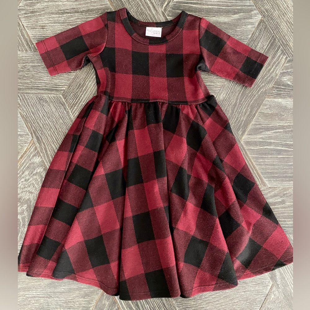 Millie + Roo plaid twirl dress (Girls 3-4T)